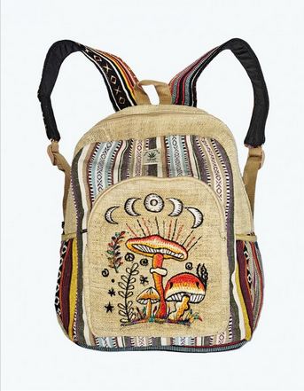 16" Large Shroom Moon Phase Stripes Backpack