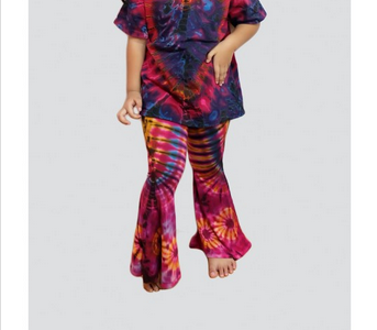 Assorted Color Tie-Dye Kid's Flare Pants