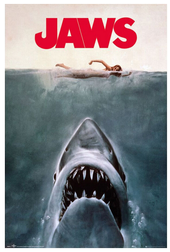 Jaws (No Border) Poster