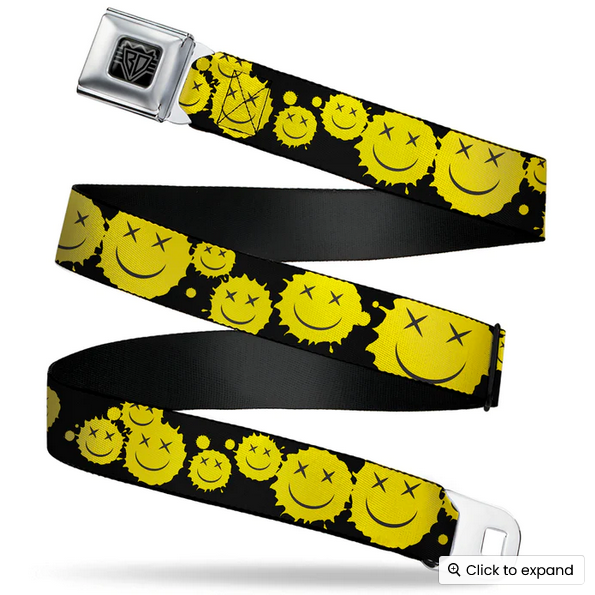 Smiley Face Splatter Seatbelt Belt