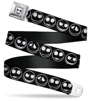 Nightmare Before Christmas Jack Faces Seatbelt Buckle Belt