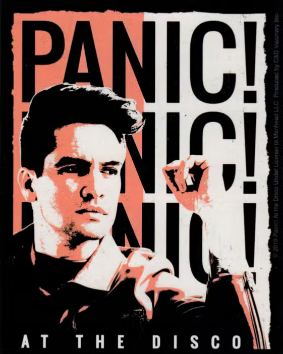 Panic At The Disco Pink & White Sticker