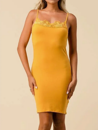 Women's Laced Trim Cami Dress