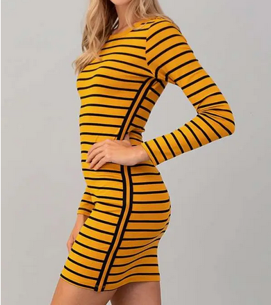 Women's Side Stripe Tape Detail Dress