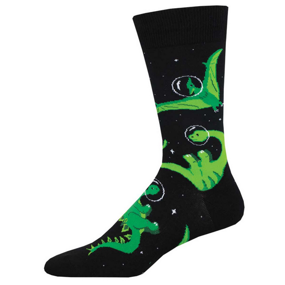 Men's Kickin' Asteroids Dinosaur Socks