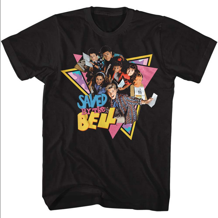 Men's Saved By The Bell Triangles T-Shirt