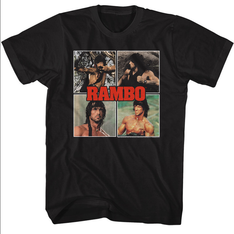Men's Rambo Movie 4 Shots T-Shirt