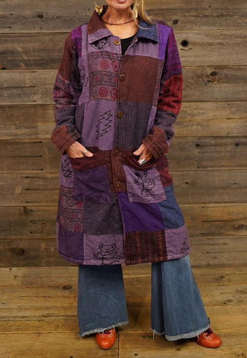 Women's All Night Long SYF Patchwork Fleece Lined Long Jacket