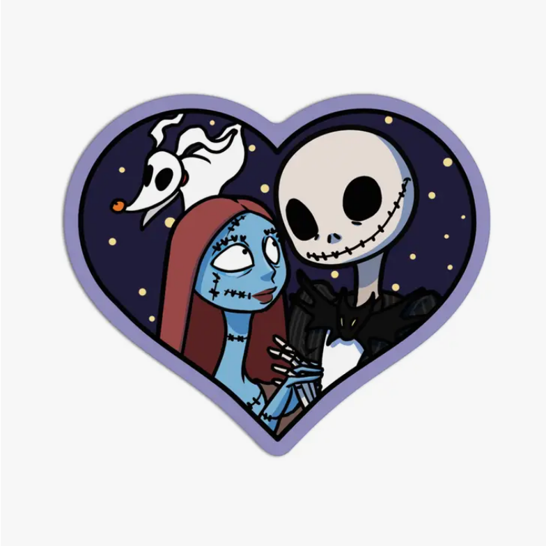 Textured Vinyl Waterproof NMBC Jack & Sally Sticker