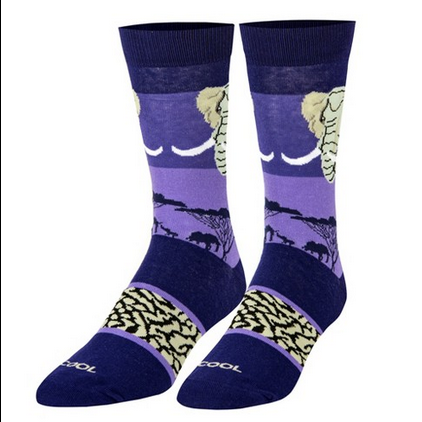 Men's Elephant Safari Crew Socks