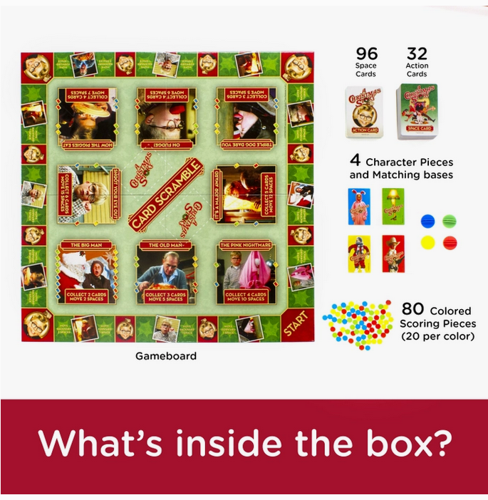 A Christmas Story Card Scramble Board Game