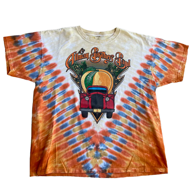 Men's Allman Brother's Band Yellow Tie-Dye T-Shirt
