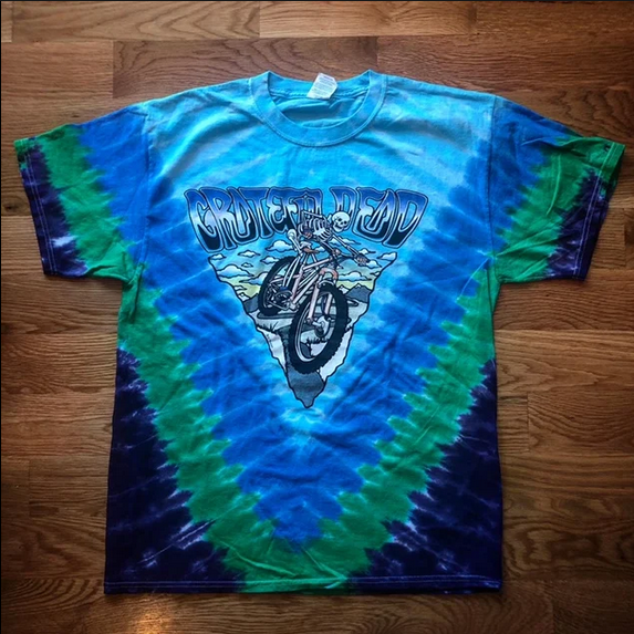 Men's Grateful Dead V Tie-Dye Biker T-Shirt