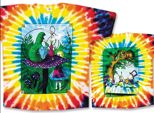 Men's Tie-Dye Alice in Wonderland Pop Art T-Shirt