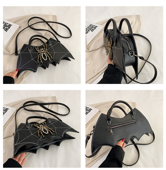 Spider Web Rhinestone Crossbody