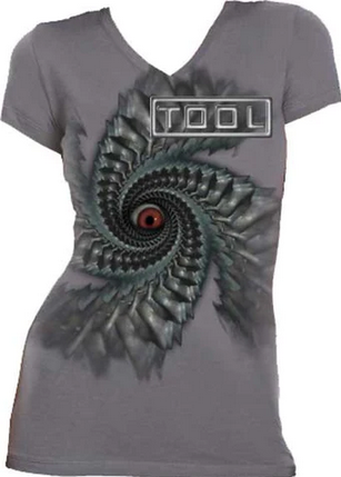 Junior's Tool Spiral V-Neck T-Shirt