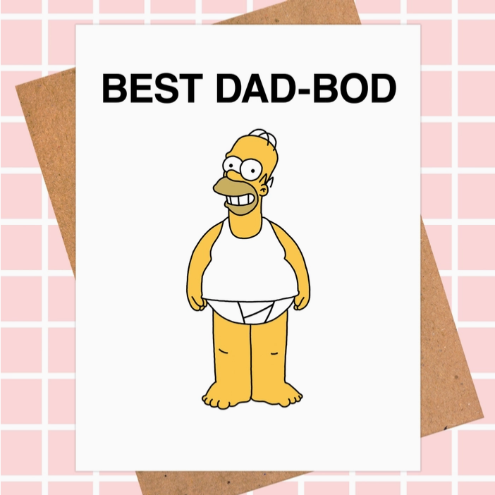 Homer Simpson Best Dad-Bod Card
