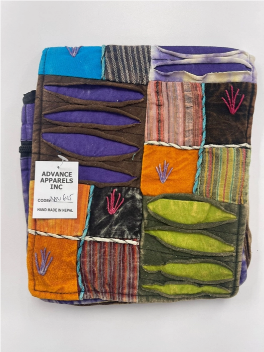 Razor Cut Patchwork Crossbody Passport Bag