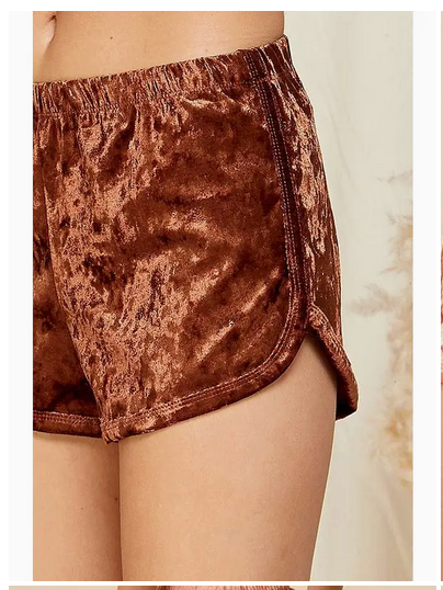 Crushed Velvet Dolphin Shorts