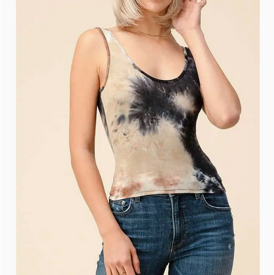 Women's Double Scoop Tie-Dye Tank Top