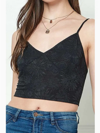 Women's Jacquard Knit Floral Knit Cami