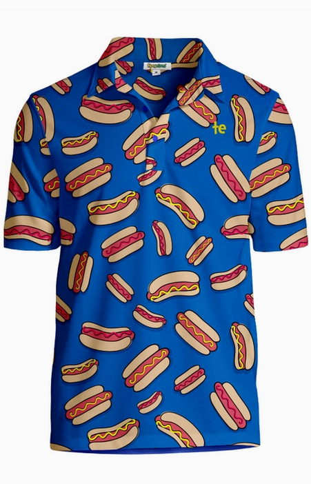 Men's Hot Dog Golf Polo Shirt
