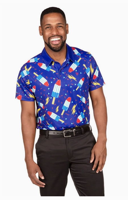 Men's Grand Finale Rocket Pop Golf Polo