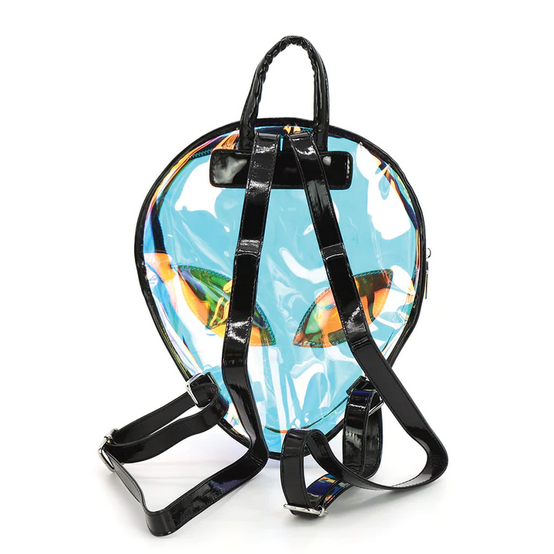 Iridescent Alien Head Backpack