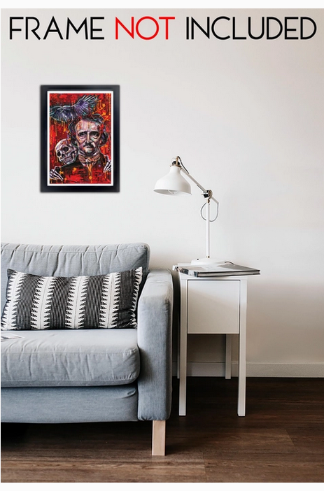 Edgar Allen Poe Sara Bowersock Signed Art Print