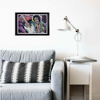 Jimi Hendrix Sara Bowersock Signed Art Print