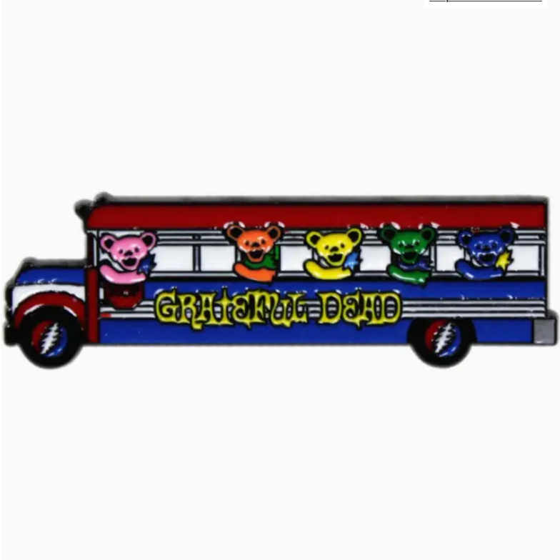 Grateful Dead Jerry Bear Bus Enamel Pin