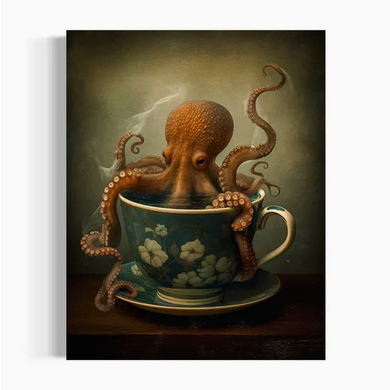Octopus in A Tea Cup Wall Decor