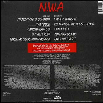 NWA - Straight Outta Compton Vinyl LP