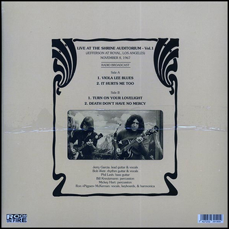 Grateful Dead - Live at The Shrine Auditorium Vol. 1 Vinyl LP