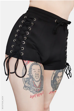 Women's Nylon Spandex Gothic Mira Corset Swim Shorts