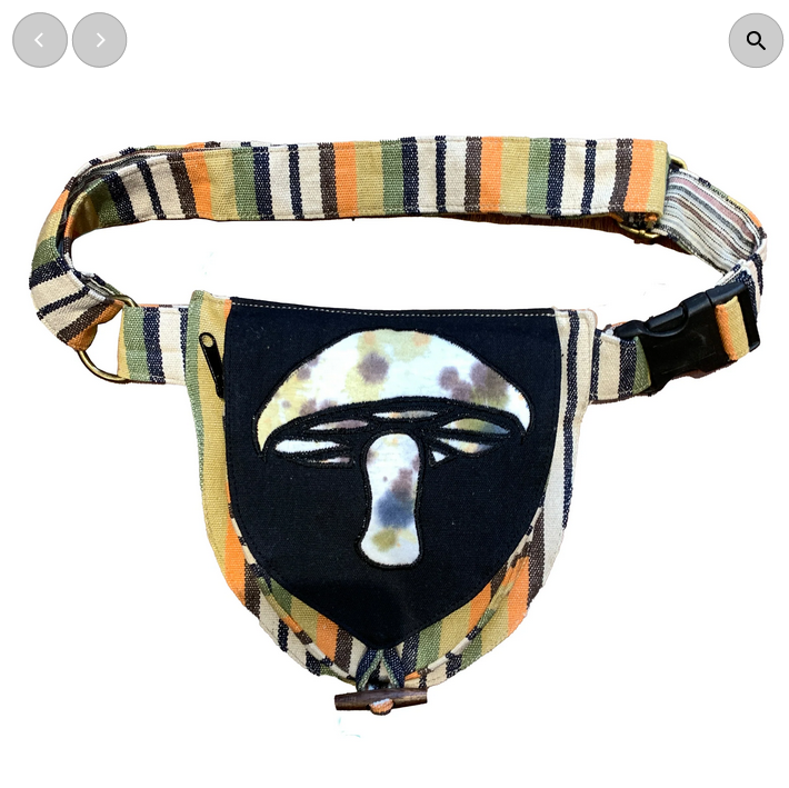 Tie Dye Botanical Embroidery Cotton Belt