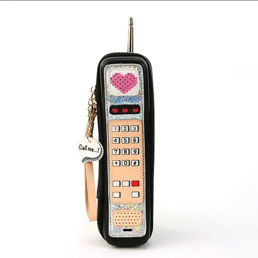 Handheld Vintage Phone Wristlet Bag
