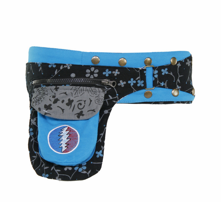 Grateful Dead Cotton Snap Wrap Belt With Embroiderey