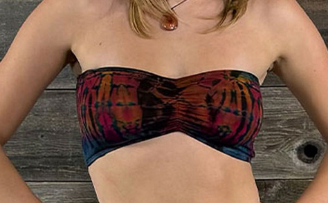 Women's Rayon Spandex Tie-Dye Mudmee Bandeau Tube Top