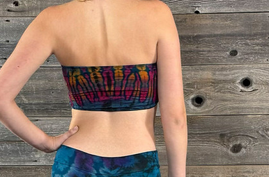 Women's Rayon Spandex Tie-Dye Mudmee Bandeau Tube Top