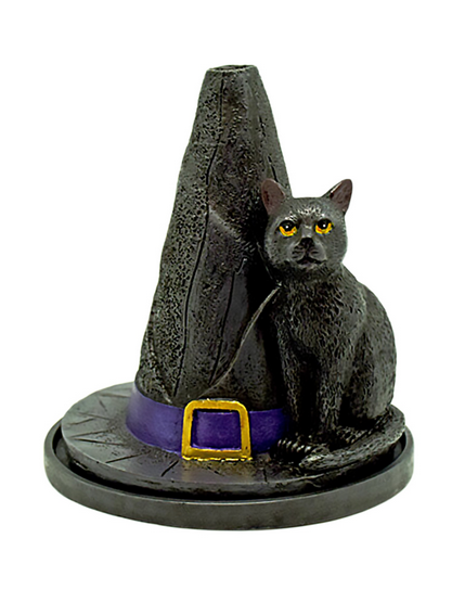 Cat And Witch's Hat Incense Burner