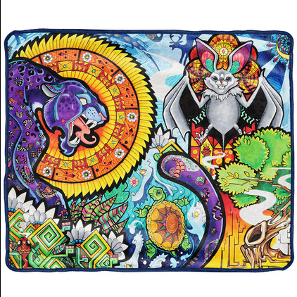 Pulsar Fleece Throw Blanket Psychedelic Jungle