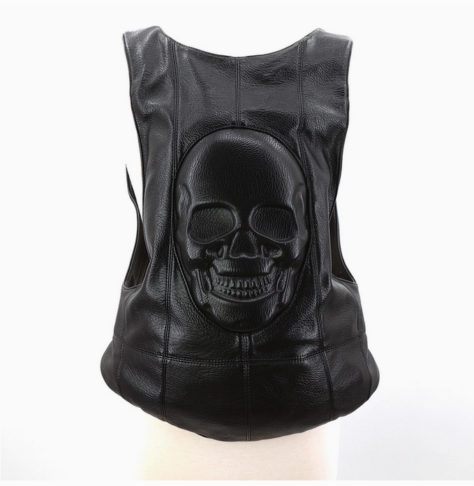 Embossed Skull Festival Backpack in Vinyl