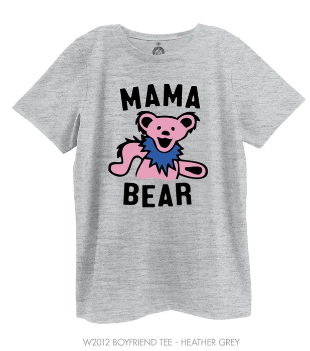 Women's Grateful Dead Pink Dancing Mama Bear Boyfriend T-Shirt