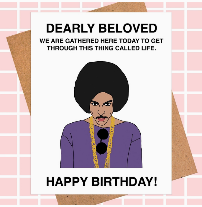 Prince Dearly Beloved Birthday Card