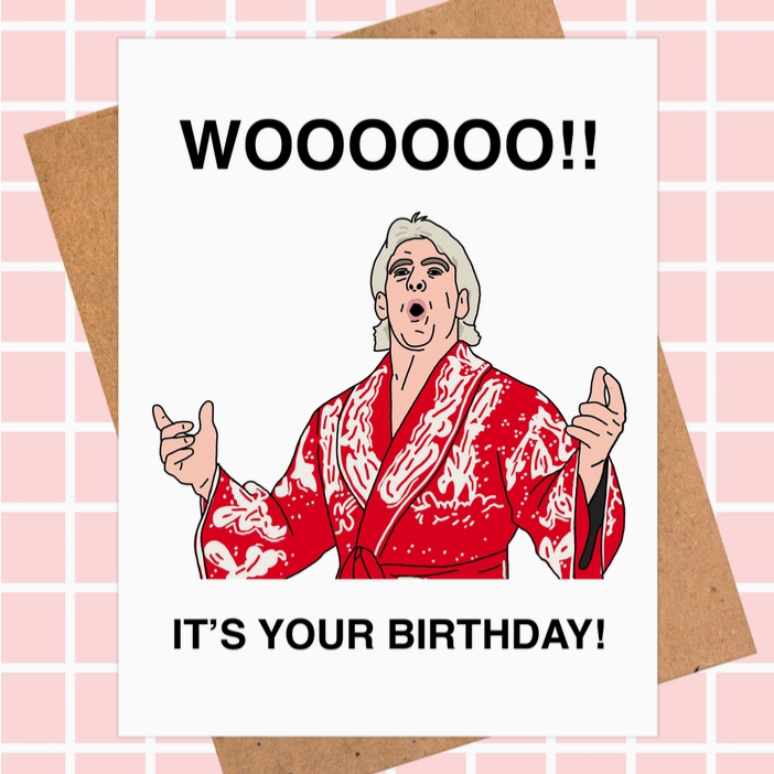 Ric Flair WWE Wrestling Birthday Card