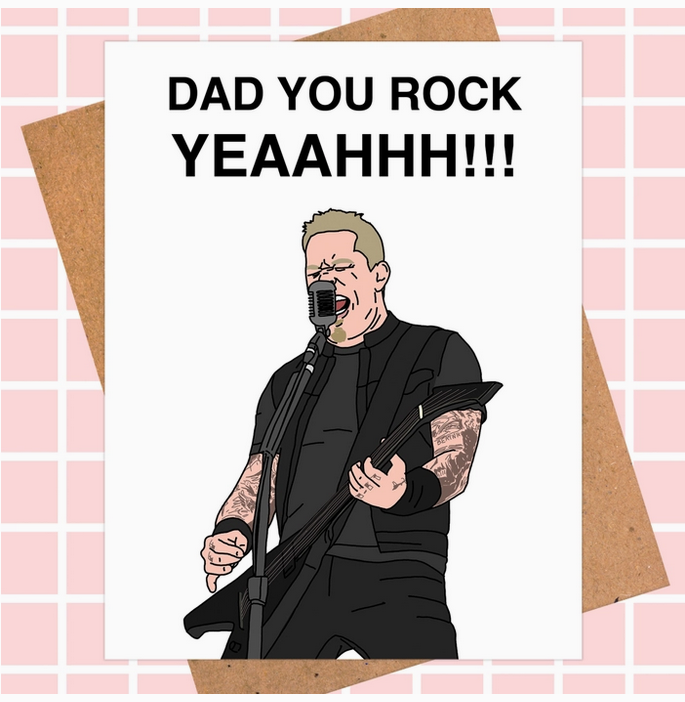 Metallica Rock Star Dad Greeting Card