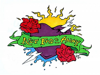 Grateful Dead Not Fade Away Heart Sticker