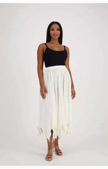 Women's Funky Cut Acid Wash Skirt