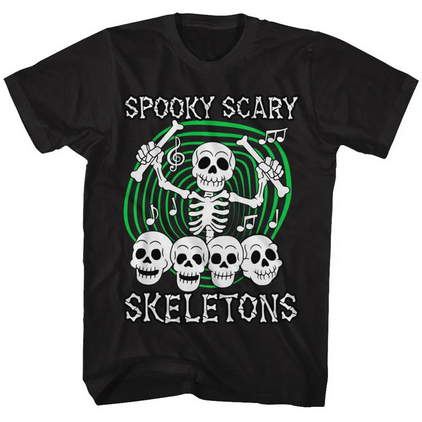 Discontinued Men's Spooky Scary Skeletons Drummer Skeleton T-Shirt